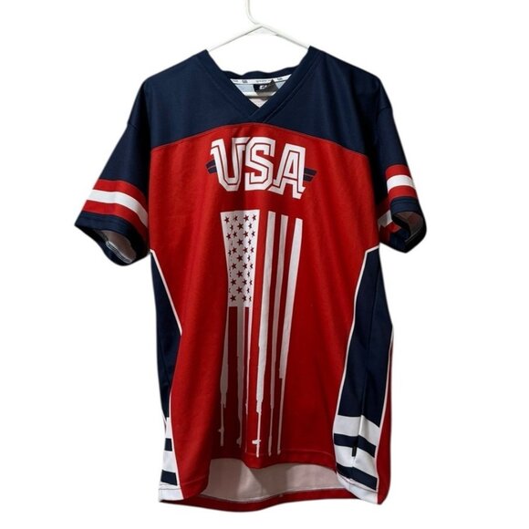 Greater Half USA AMENDMENT Shirt Jersey Size Medium Patriotic Lightweight‎ - Picture 1 of 13